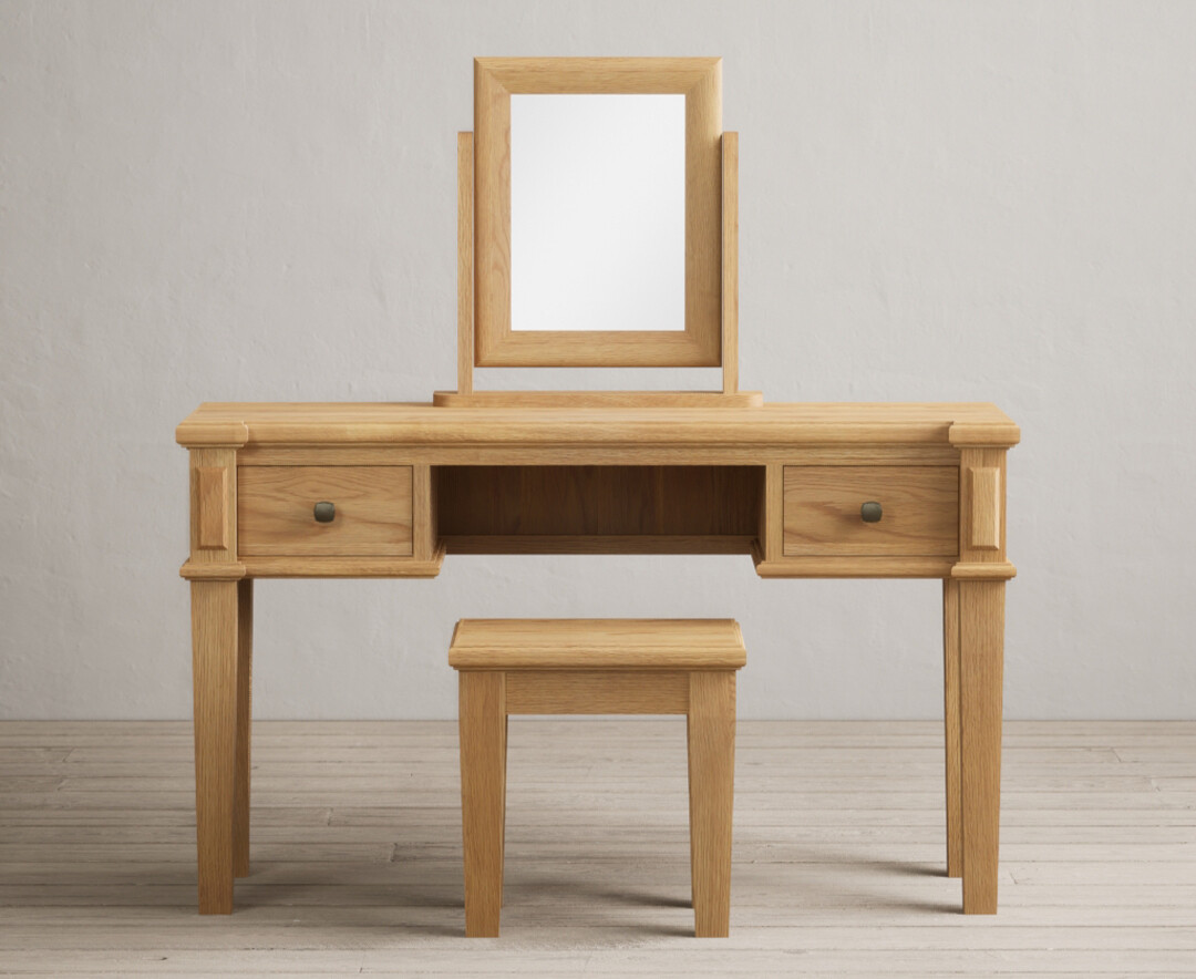 Lawson Solid Oak Dressing Table Set