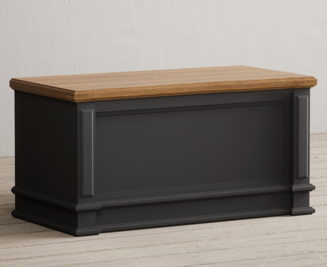 Photo 1 of Lawson oak and charcoal grey painted blanket box