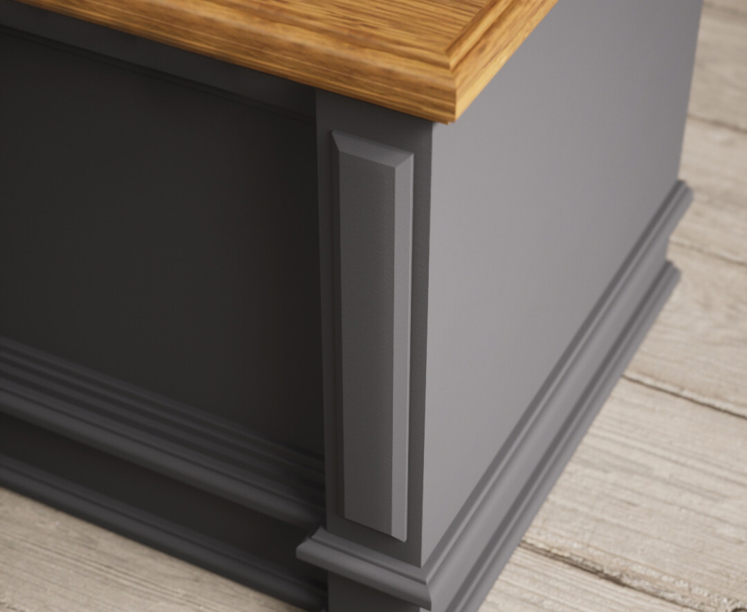 Photo 3 of Lawson oak and charcoal grey painted blanket box
