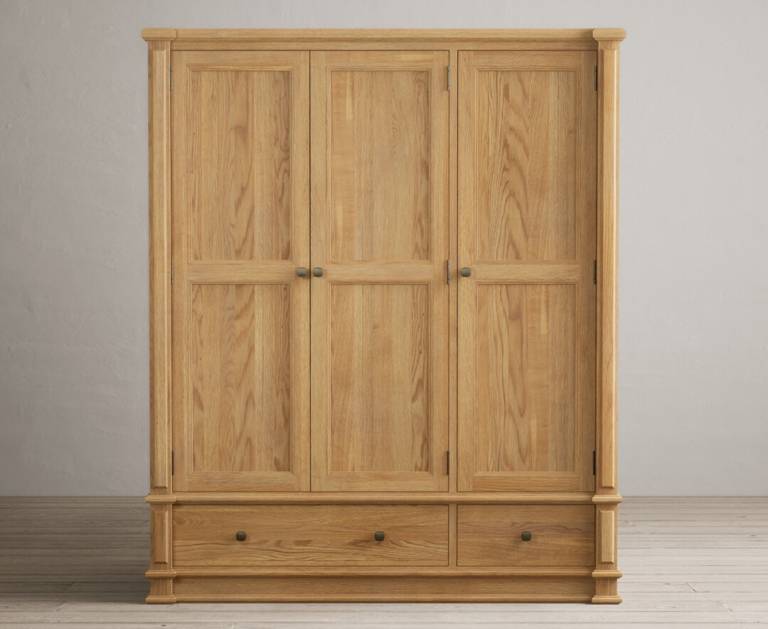 Lawson Solid Oak Triple Wardrobe