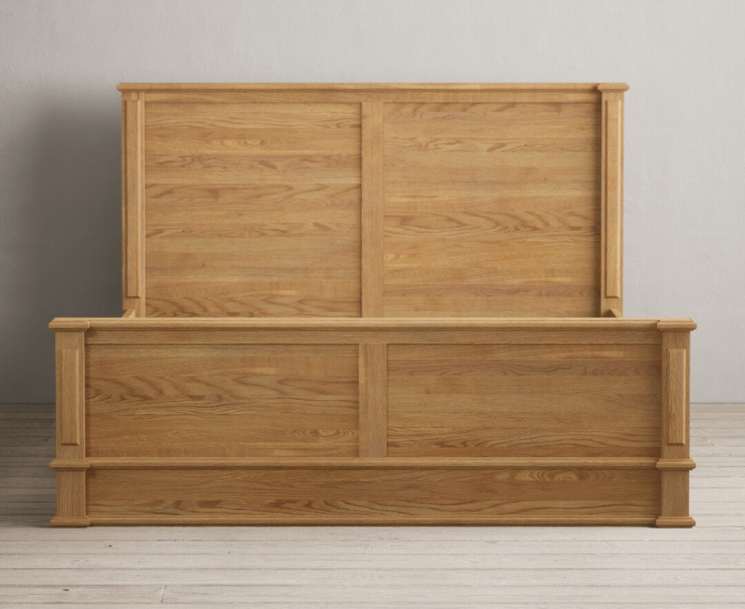 Product photograph of Lawson Solid Oak Kingsize Bed from Oak Furniture Superstore