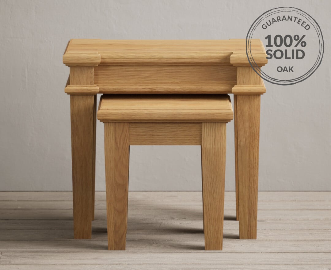 Chunky oak nest sales of tables