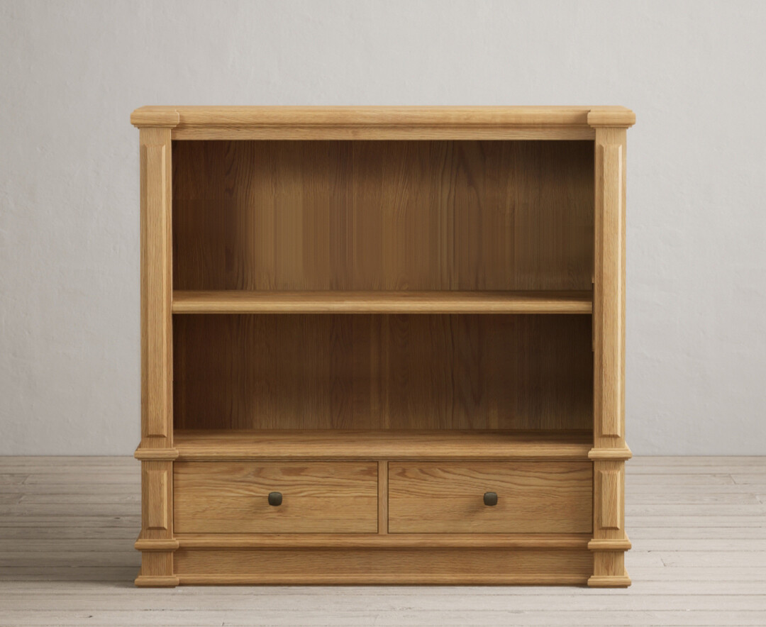 Product photograph of Lawson Solid Oak Small Bookcase from Oak Furniture Superstore