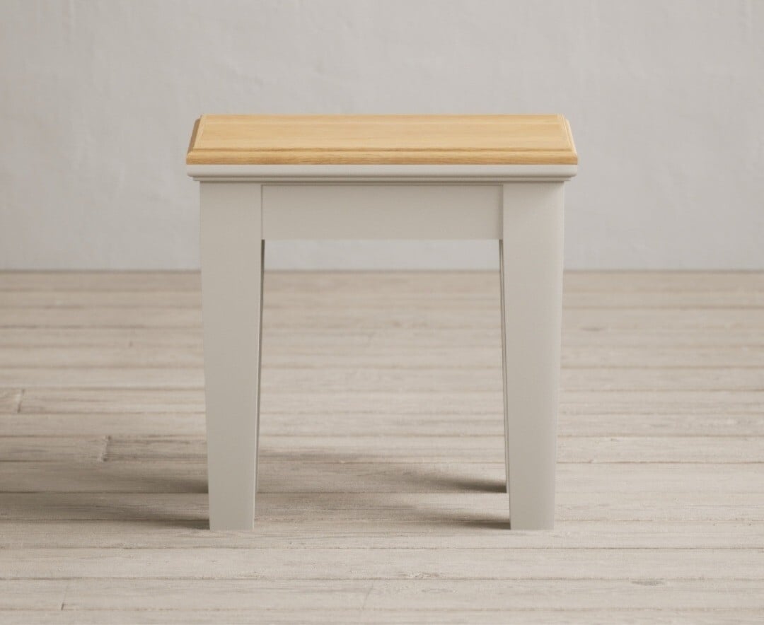 Lawson Oak And Soft White Painted Dressing Table Stool
