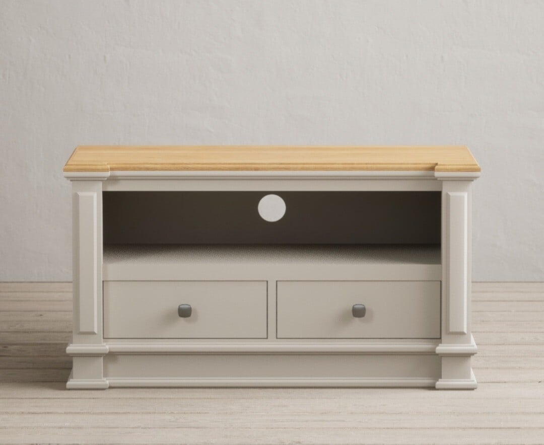 Lawson Oak And Soft White Painted Small Tv Cabinet