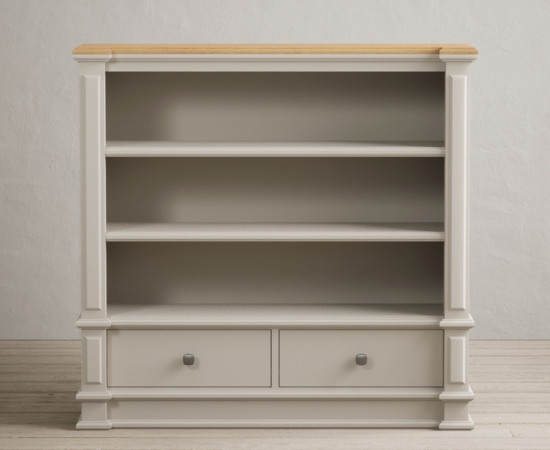 Lawson Oak And Soft White Painted Small Bookcase