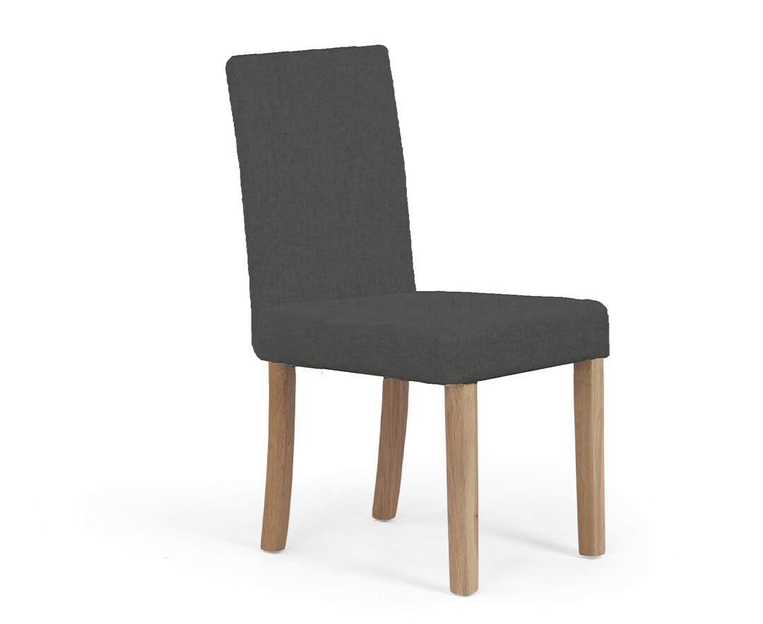Photo 2 of Lila charcoal fabric dining chairs