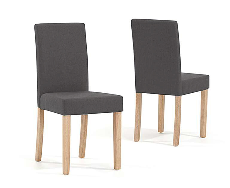 Lila Charcoal Fabric Dining Chairs at Oak Furniture Superstore