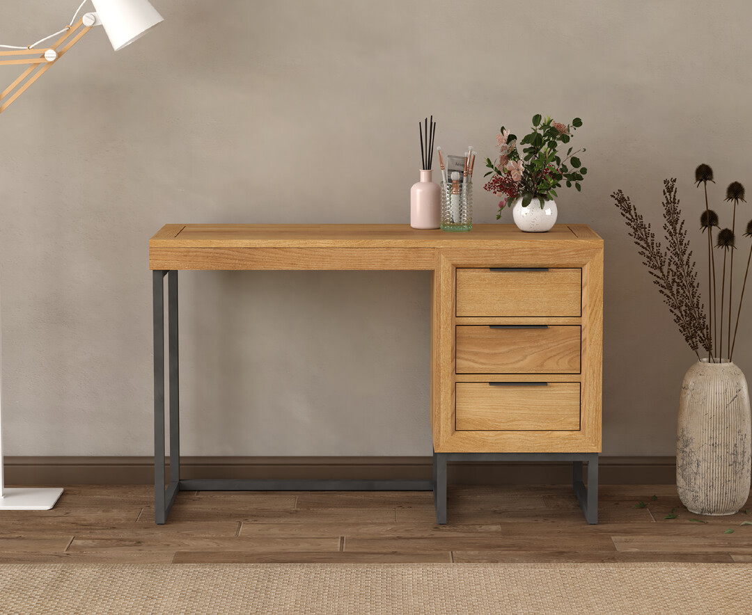 Product photograph of Loft Solid Oak Dressing Table from Oak Furniture Superstore