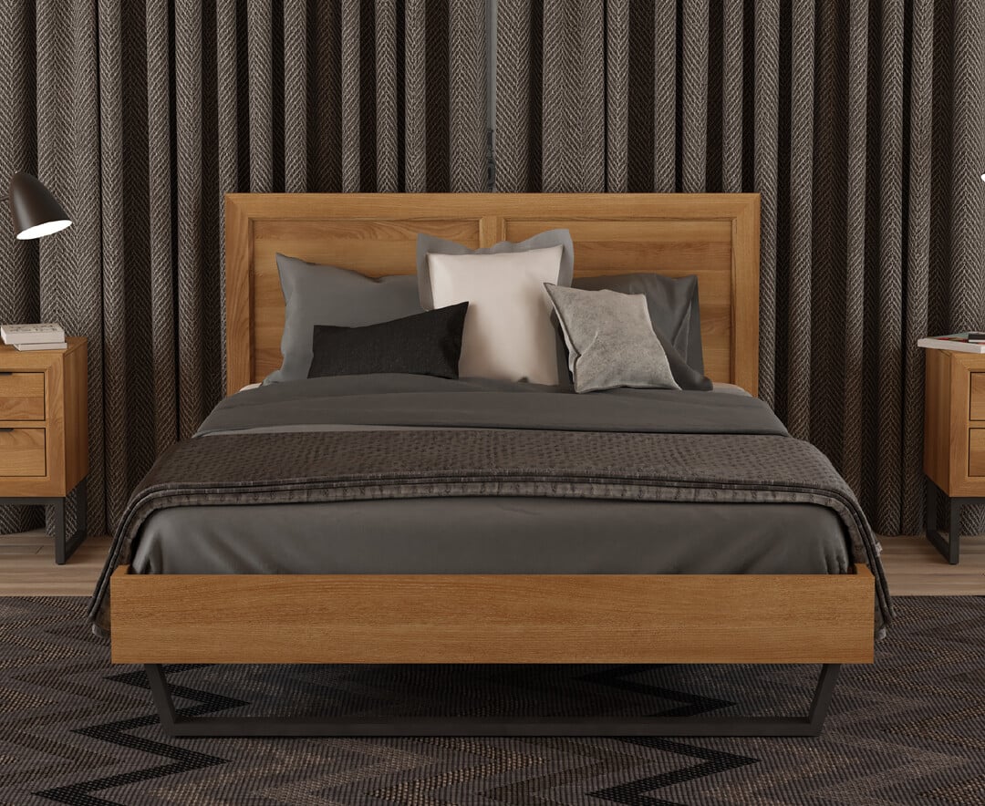 Loft Solid Oak Kingsize Bed