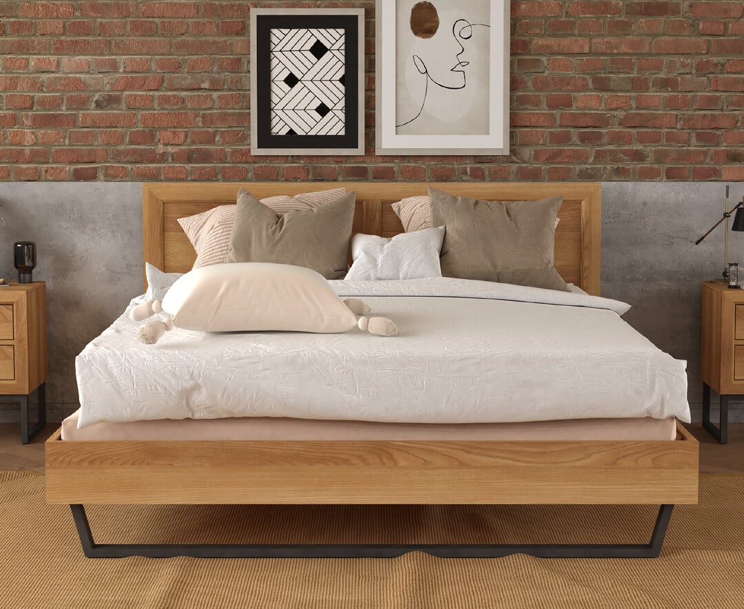 Loft Solid Oak Super King Size Bed