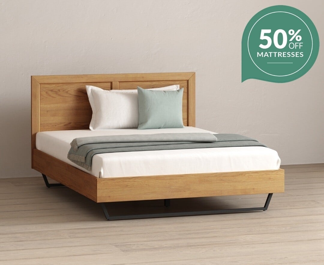 Loft Solid Oak Kingsize Bed