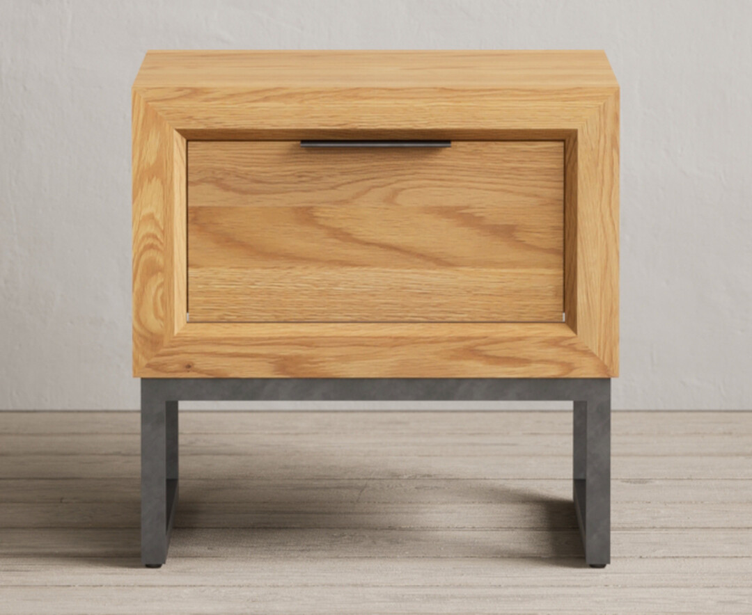 Product photograph of Loft Solid Oak Lamp Table from Oak Furniture Superstore