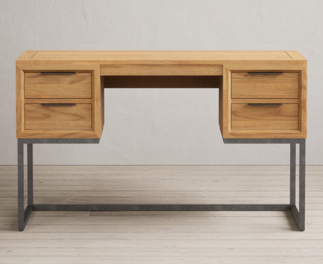 Loft Solid Oak Computer Desk