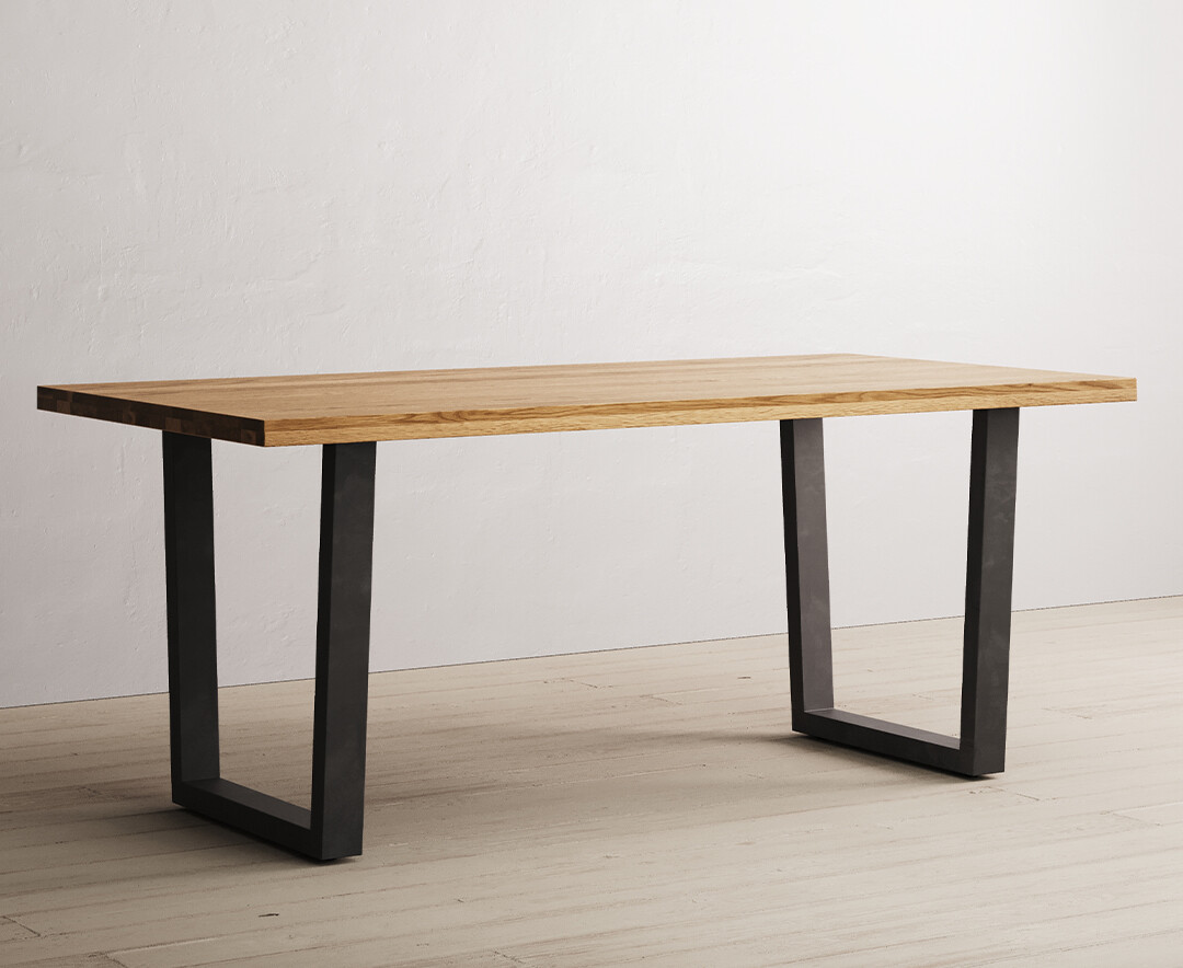 Product photograph of Loft Solid Oak 190cm Dining Table from Oak Furniture Superstore