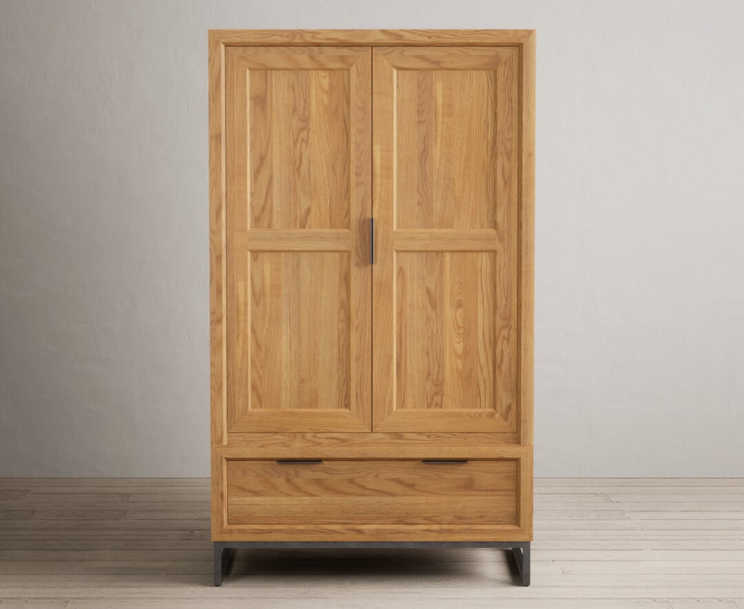 Loft Solid Oak Double Wardrobe