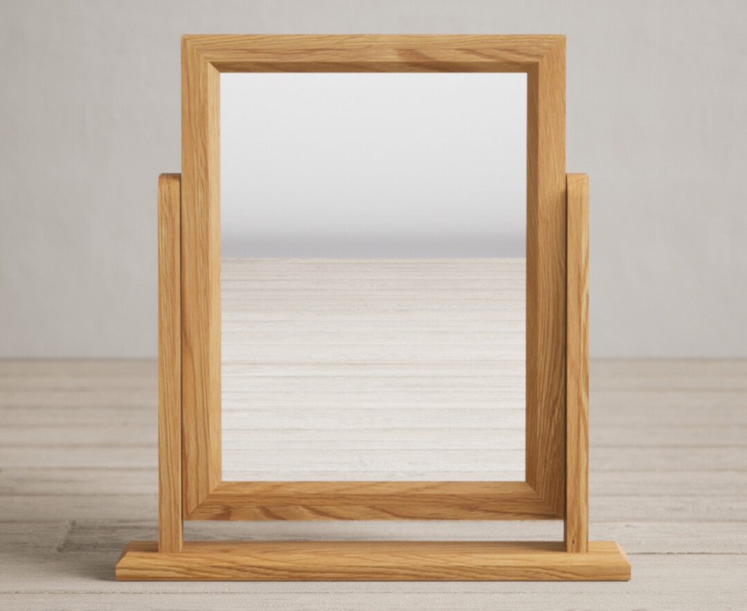 Product photograph of Loft Solid Oak Dressing Table Mirror from Oak Furniture Superstore