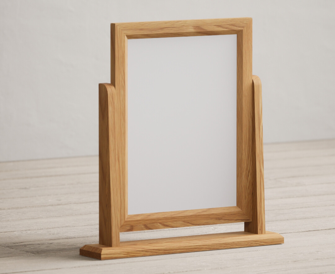 Product photograph of Loft Solid Oak Dressing Table Mirror from Oak Furniture Superstore.