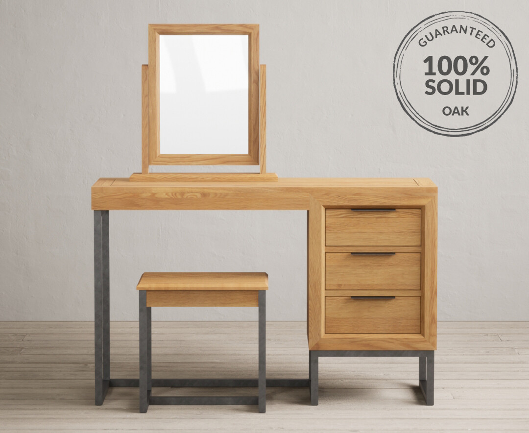 Loft Solid Oak Dressing Table Set