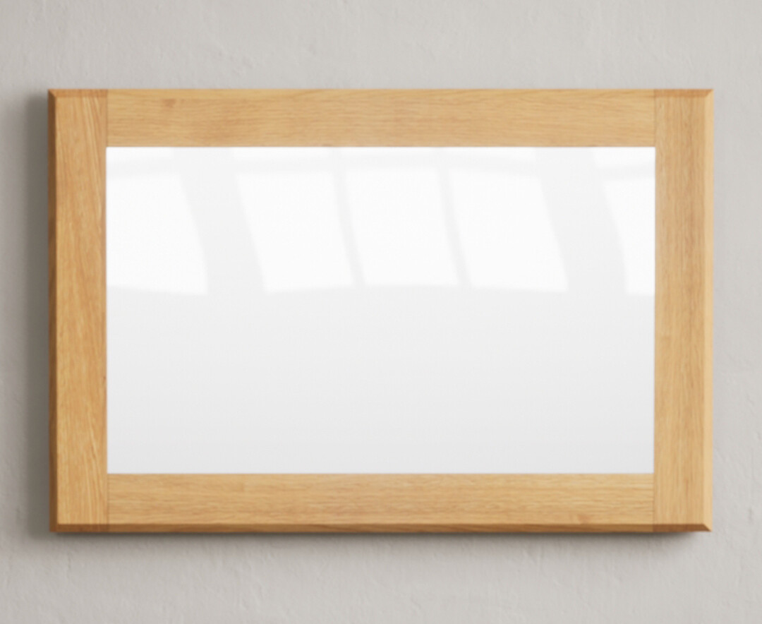 Product photograph of Loft Solid Oak Wall Mirror from Oak Furniture Superstore
