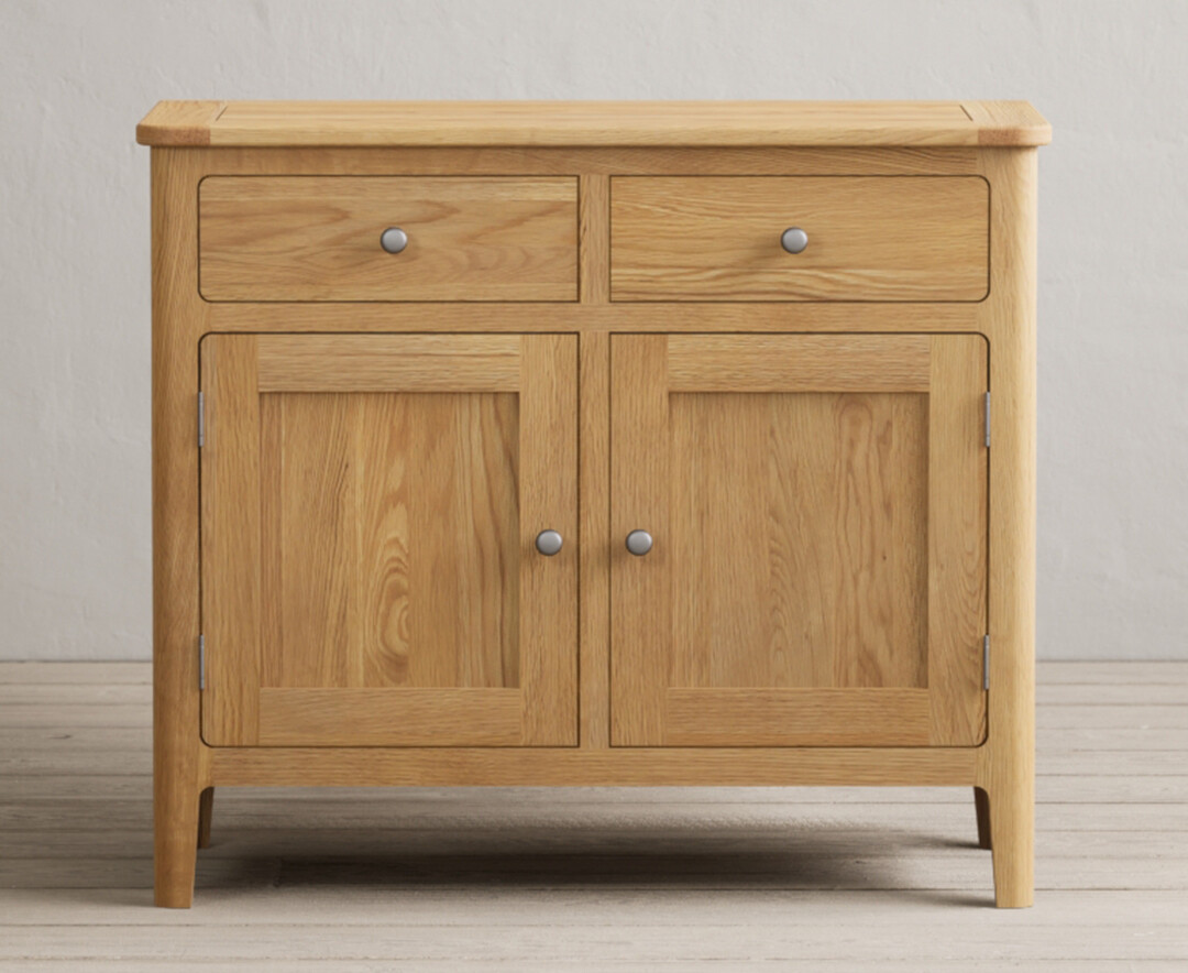 Product photograph of Loxton Solid Oak Small Sideboard from Oak Furniture Superstore