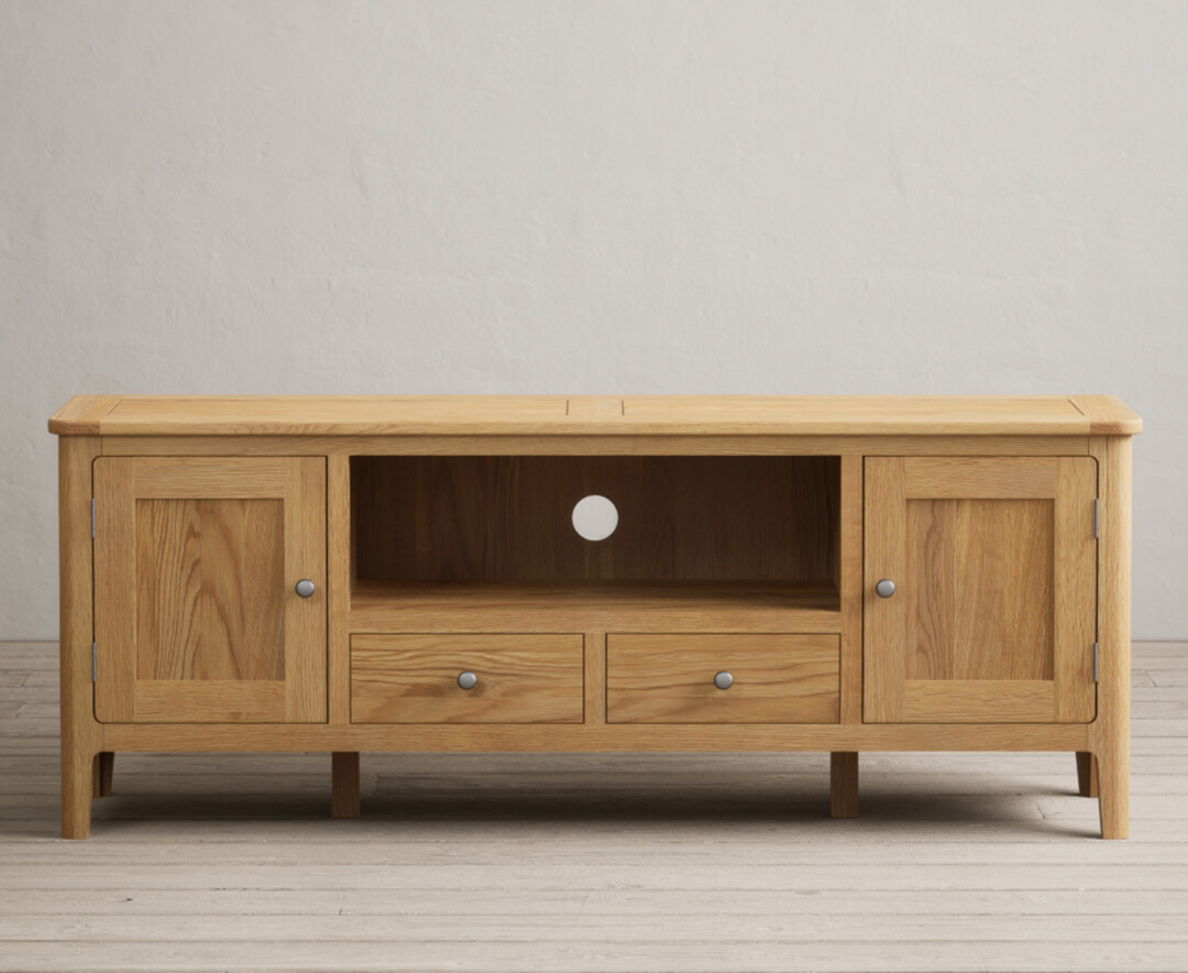 Loxton Solid Oak Superwide Tv Cabinet