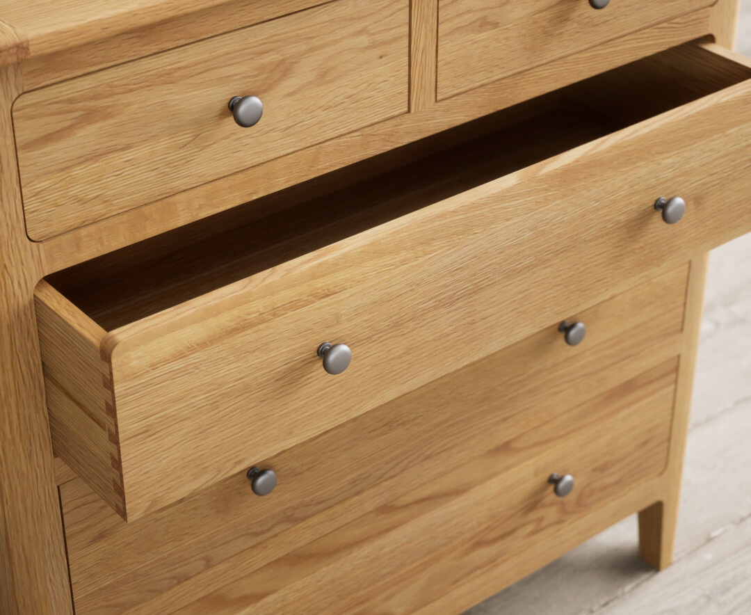 Photo 2 of Loxton solid oak 2 over 3 chest of drawers