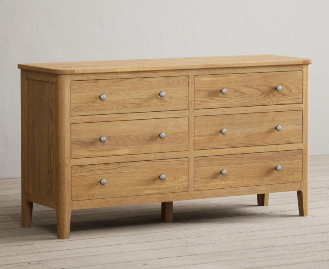 Photo 1 of Loxton solid oak wide chest of drawers