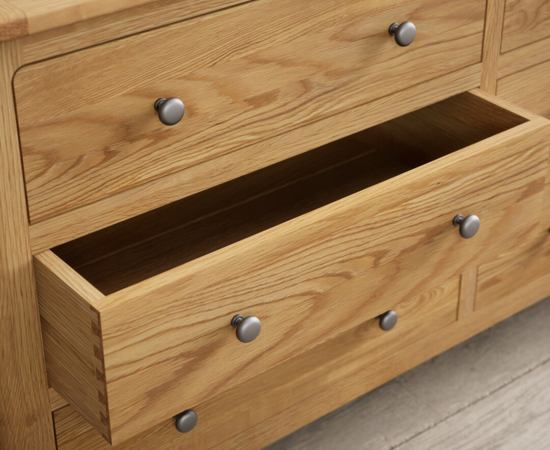 Photo 2 of Loxton solid oak wide chest of drawers