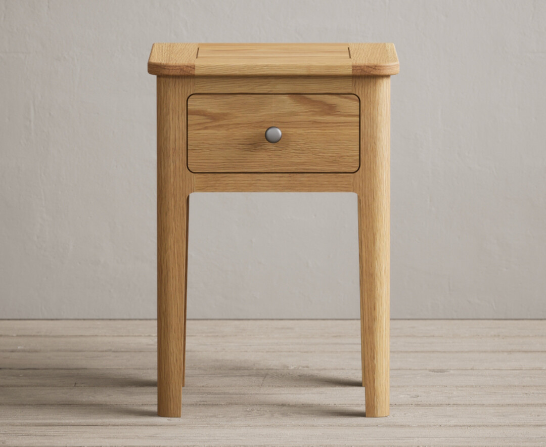 Product photograph of Loxton Solid Oak Bedside Table from Oak Furniture Superstore