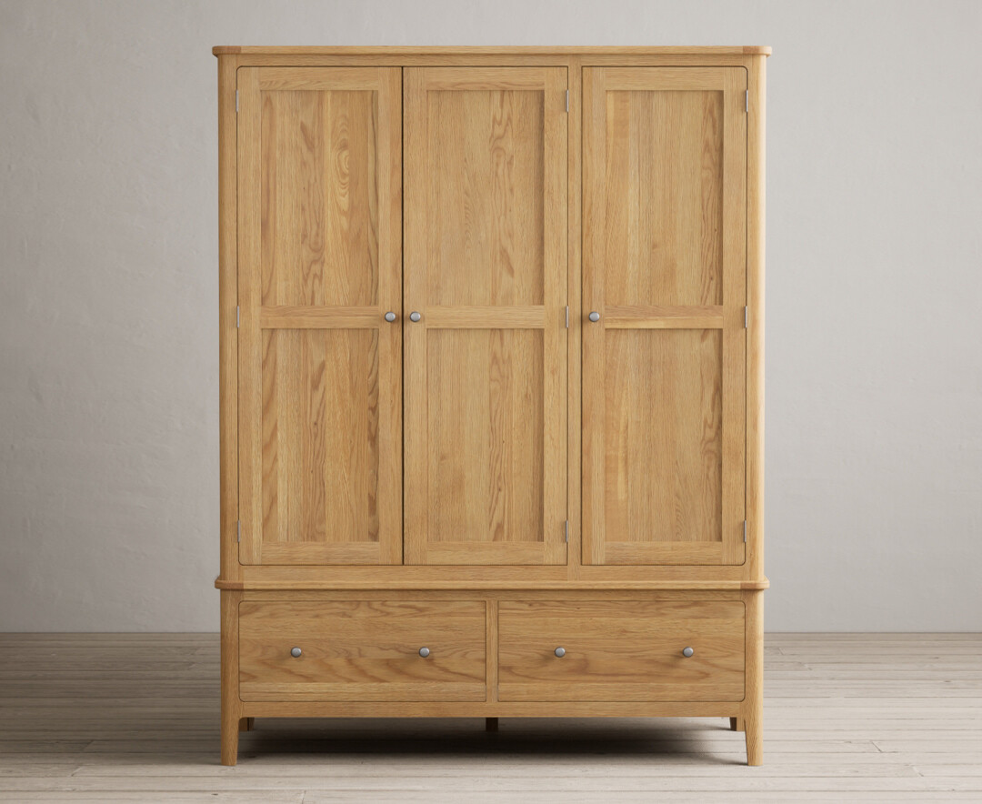 Loxton Solid Oak Triple Wardrobe