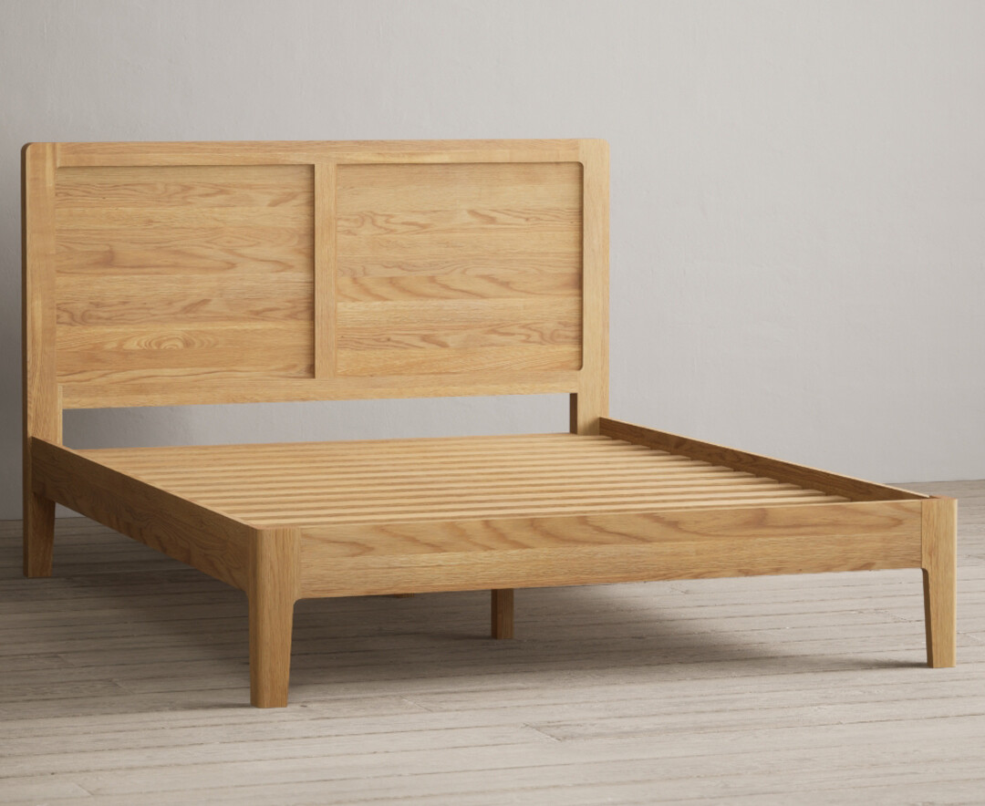 Product photograph of Loxton Solid Oak Kingsize Bed from Oak Furniture Superstore