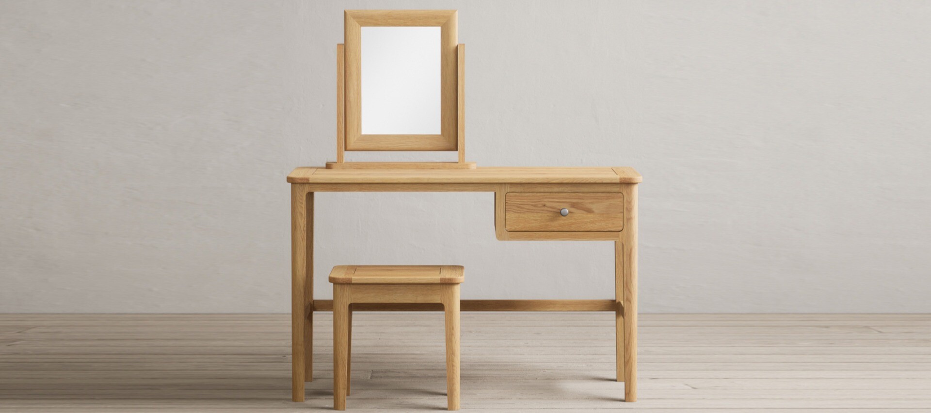 Photo 1 of Loxton solid oak dressing table stool