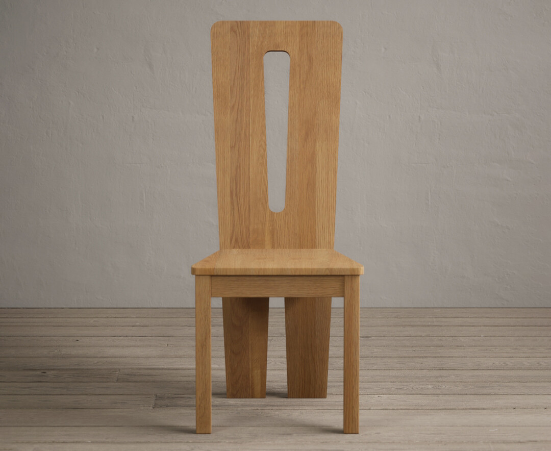 Product photograph of Lucca Solid Oak Dining Chairs With Oak Seat Pad from Oak Furniture Superstore