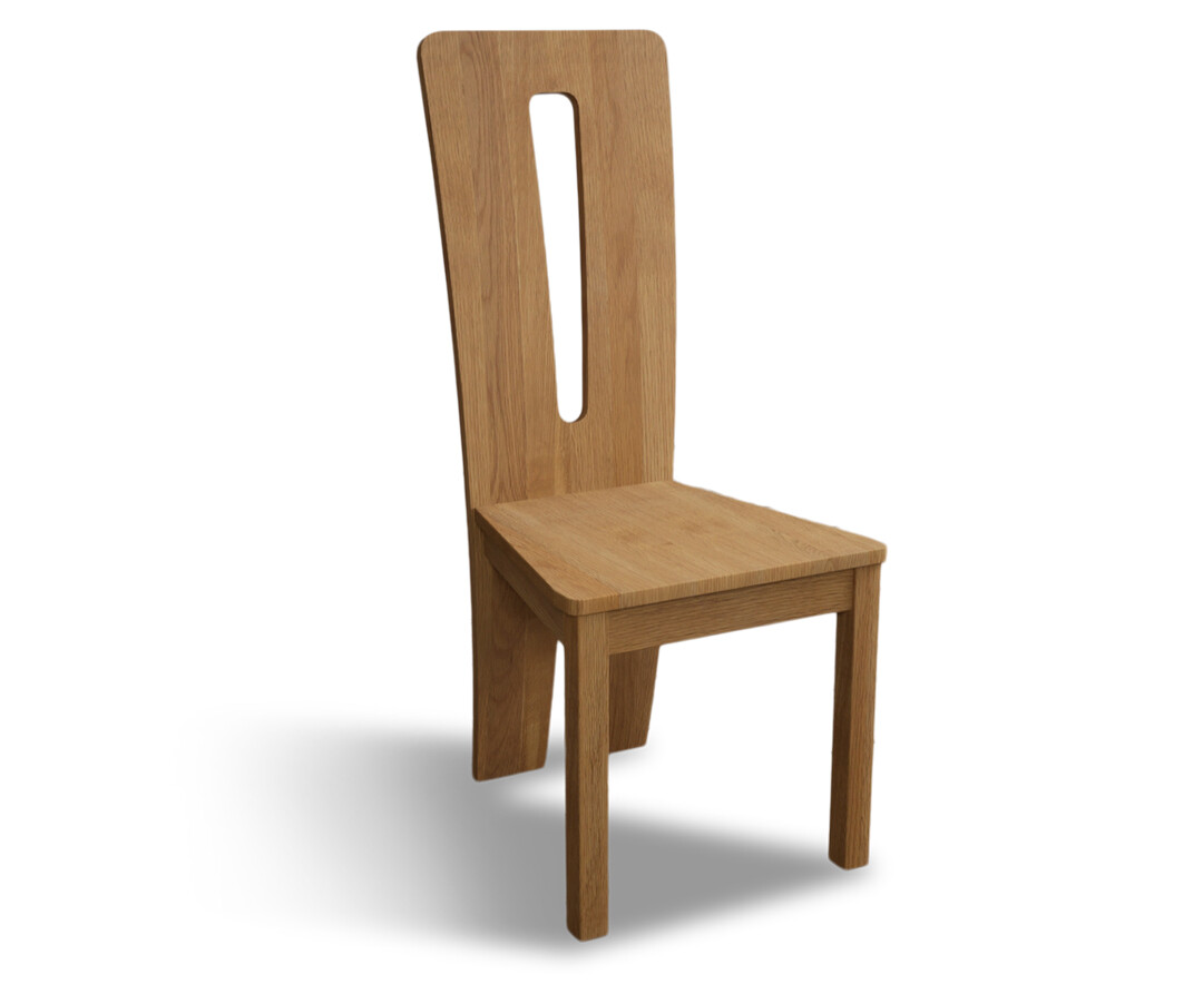 Photo 3 of Lucca solid oak dining chairs with oak seat pad