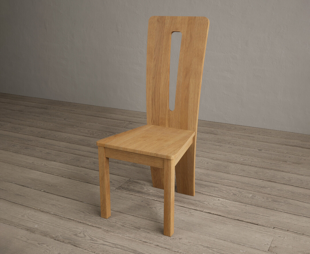 Photo 2 of Lucca solid oak dining chairs with oak seat pad