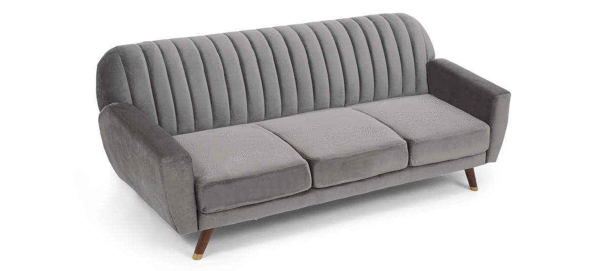 Lucia sofa bed shop in grey velvet