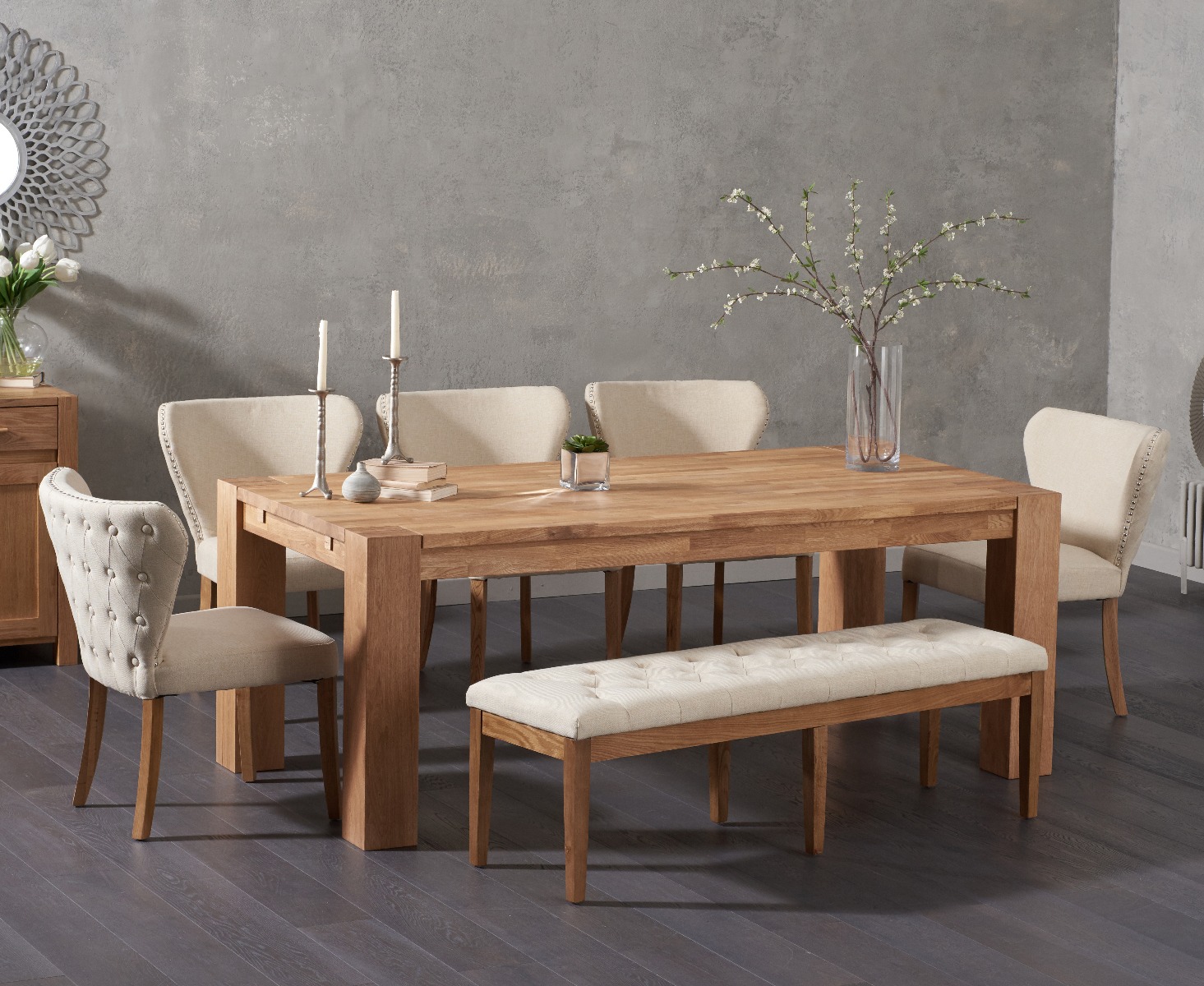 Clearwater Furniture Emma Solid Wood Dining Set 2024 www.alhudapk