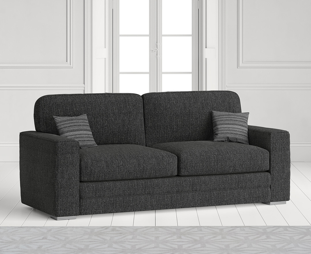 Product photograph of Madden Charcoal Grey Fabric Three Seater Sofa from Oak Furniture Superstore