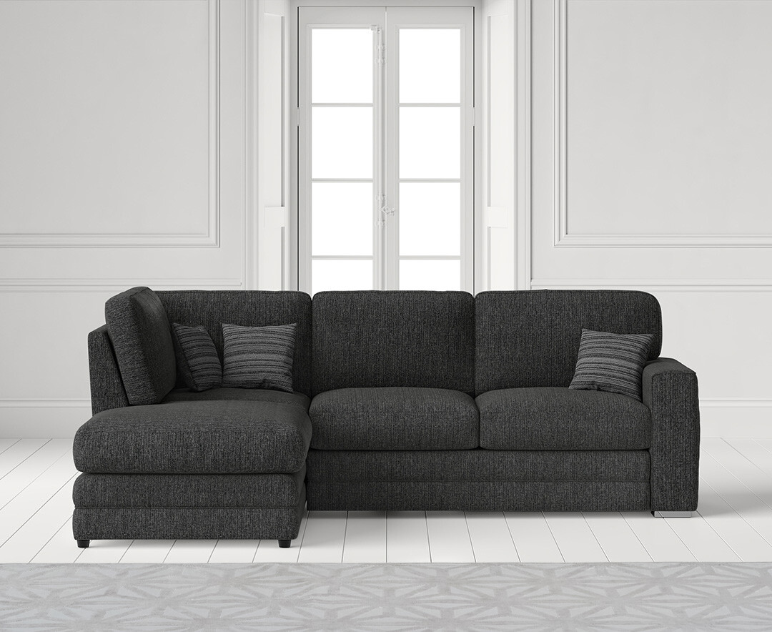 Product photograph of Madden Charcoal Grey Fabric Left Hand Facing Corner Sofa from Oak Furniture Superstore