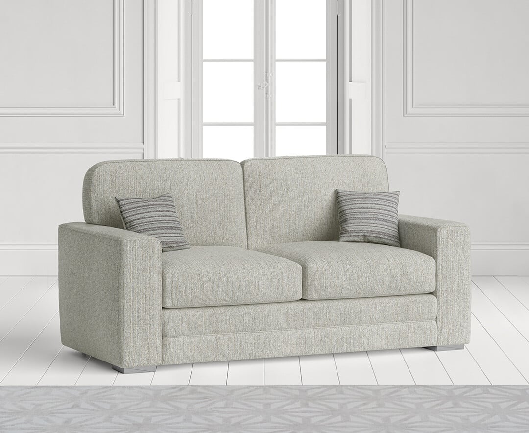 Product photograph of Madden Ivory Fabric Two Seater Sofa from Oak Furniture Superstore