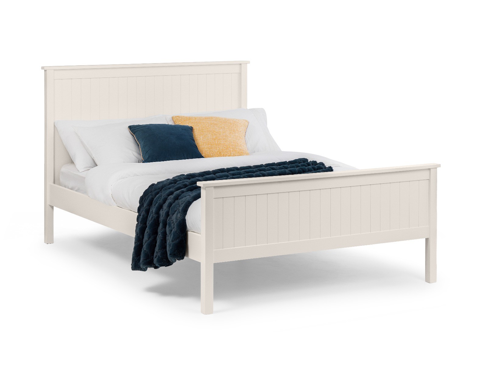 Maine 150cm White Bed