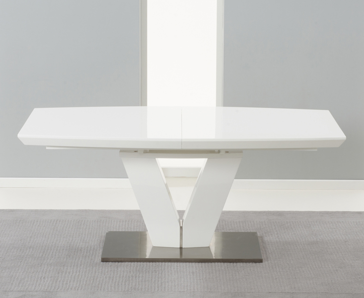 Extending Palermo 180cm White High Gloss Dining Table