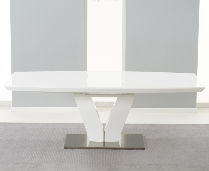 Photo 1 of Extending palermo 180cm white high gloss dining table
