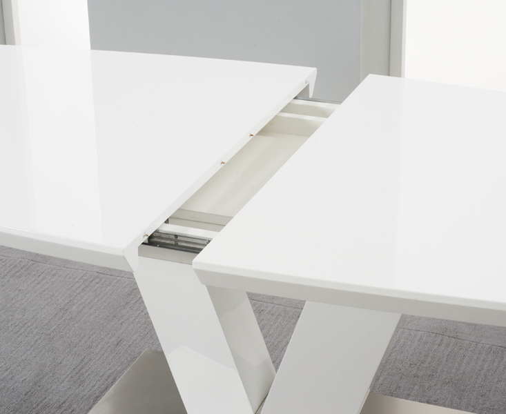 Photo 3 of Extending palermo 180cm white high gloss dining table