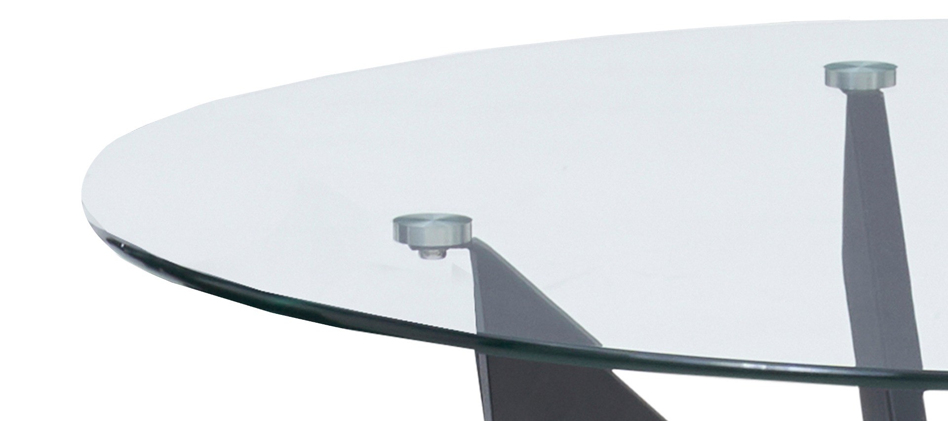 Photo 3 of Mara 100cm round glass dining table