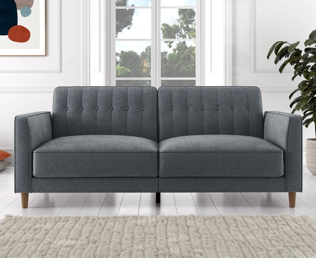 Product photograph of Merton Charcoal Grey Fabric Sofa Bed from Oak Furniture Superstore