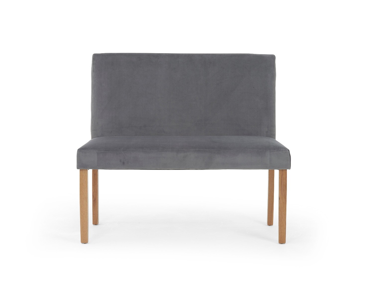 Photo 1 of Lila small grey velvet bench with back