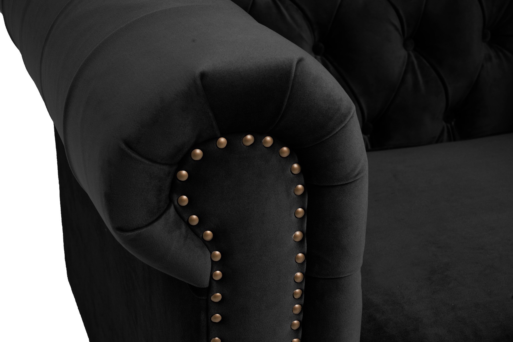 Photo 3 of Westminster chesterfield black velvet 3 seater sofa