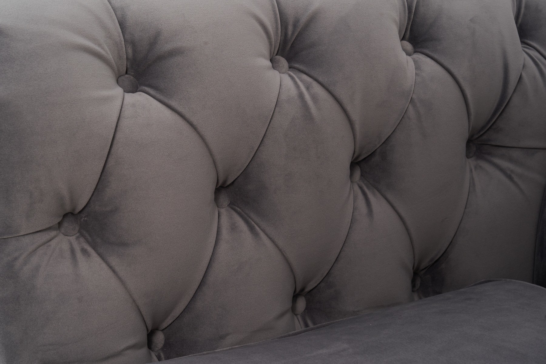 Photo 1 of Westminster chesterfield light grey velvet 3 seater sofa